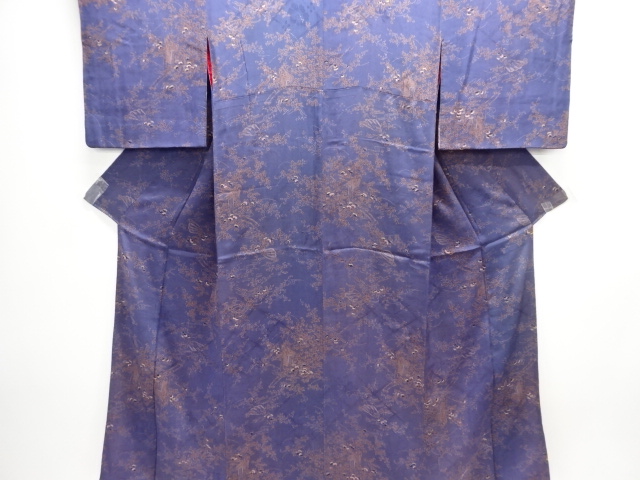 JAPANESE KIMONO / ANTIQUE KIMONO / TAISHO ROMAN STYLE / MON KINSHA / CARRIAGE